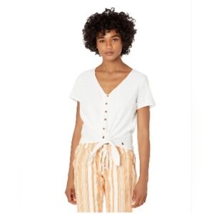 Roxy Crystal Sun Cottage Core Floral Embroidered Boho Blouse Size L